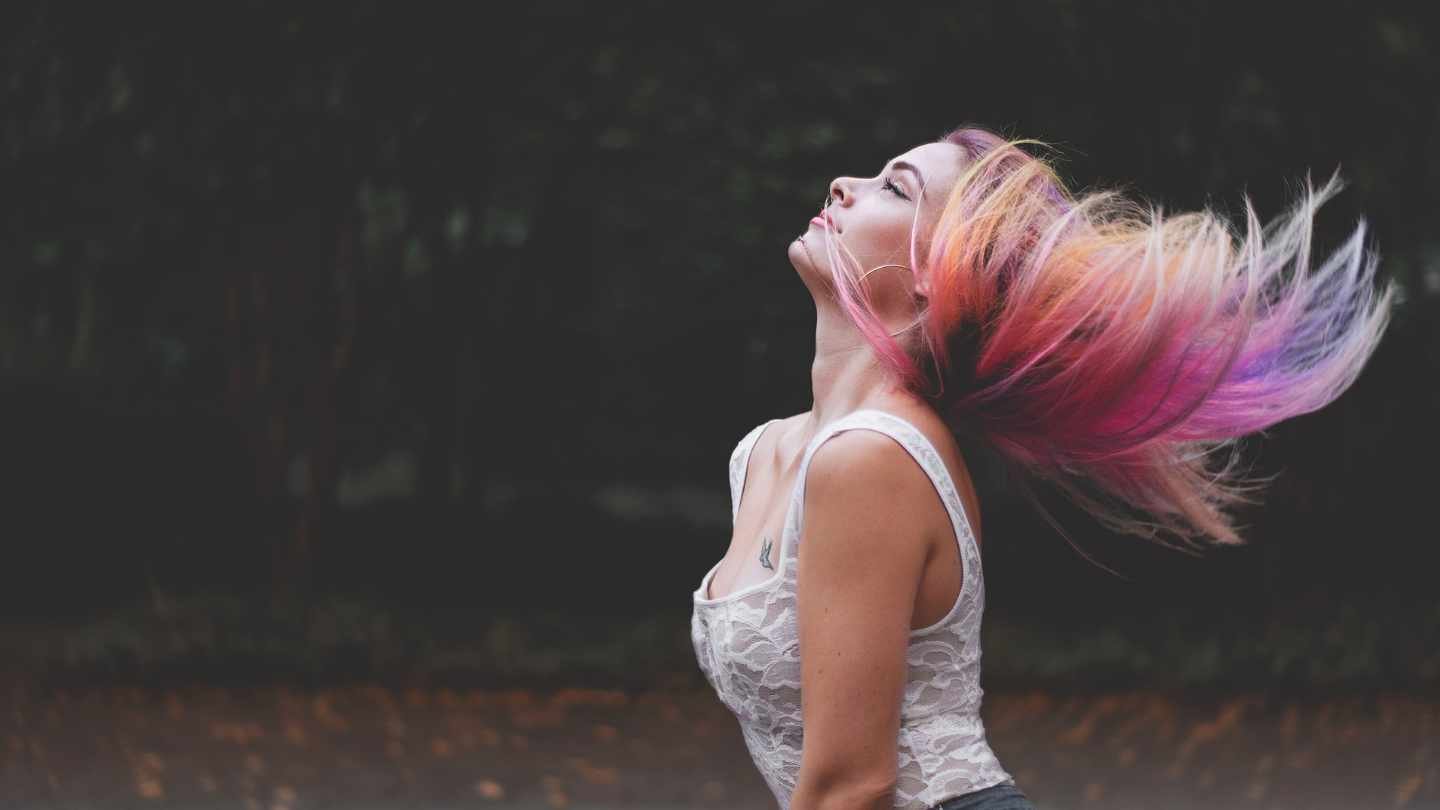 Stylish Woman with Pink Hair